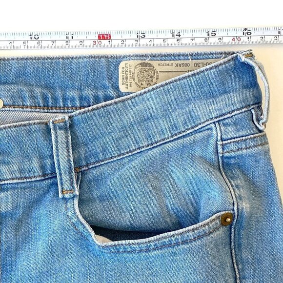 DIESEL Womens D-Ebbey Bootcut Low Waist Jeans Size W30 L30 Stretch Light Blue - Picture 12 of 14
